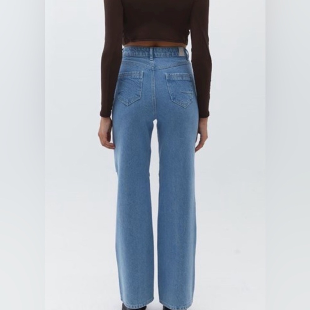 OXXO Jeans Blue Ultra High Rise Straight Fit Denim Pants - Picture 2 of 12
